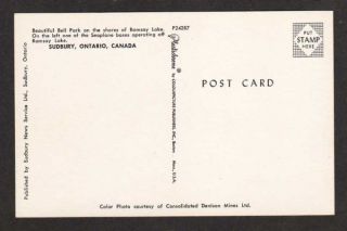 On Bell PK Lake Ramsey Sudbury Ontario Canada Postcard