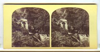Ogle and Edge Stereoview Near Dungeon Ghyll Langdale