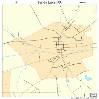 Sandy Lake Pennsylvania Street Road Map PA Atlas Post