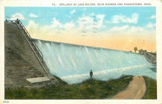 Oh Youngstown Warren Lake Milton Spillway 1939 T45413