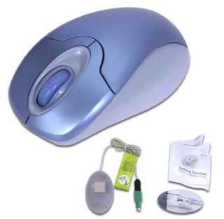 Microsoft 3 Button Blue Wireless Optical Mouse 3000 New