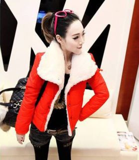 Korea Womens Fashion Big Lapel Winter Warmer Lammy Coat Jacket