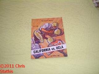vs California Golden Bears Football Game Program Craig Morton