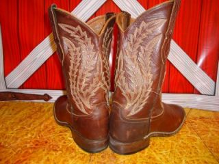 Womens Larry Mahan All Leather Cowboy Boots Sz 8 5 M