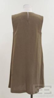 Roberta Furlanetto Brown Cotton Sleeveless Dress Size 40