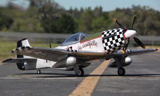 P51 Mustang Large Scale RC Planes Silver with Retracts ARF