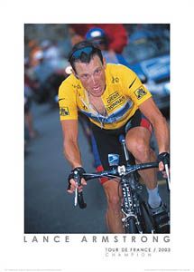 Lance Armstrong Tour de France 2003 Champion Cycling Poster Print