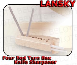 Lansky Four Rod Turn Box Ceramic Knife Sharpener LCD5D
