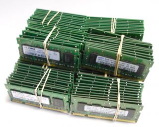 of 100 Major Brand 1GB PC2 6400S 666 DDR2 SODIMM Laptop Memory