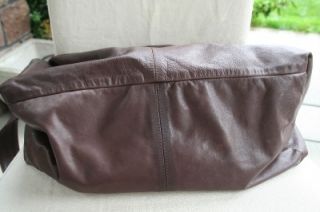 Latico NJ Brown Crossbody Handbag Extra Large Hobo Leather Bag