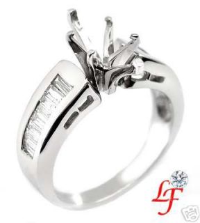 75 Marquise Shape Diamond Engagement Ring Mounting WG