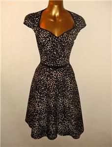 Pinup Couture Vintage 50s Rep Galaxy Pinup Leopard Rockabilly Swing