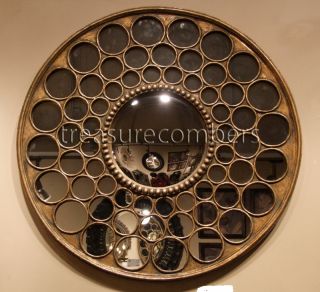 Large Round Circles Convex Wall Mirror Horchow