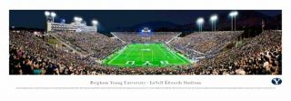 BYU Football LaVell Edwards Stadium Game Night 2011 Panoramic Poster