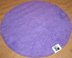 New Area Rug Picadilly 4 Round Purple Heart Lavender Kids Teen Dorm