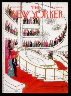 1974 Laura Jean Allen Lincoln Center Interior Art New Yorker Cover