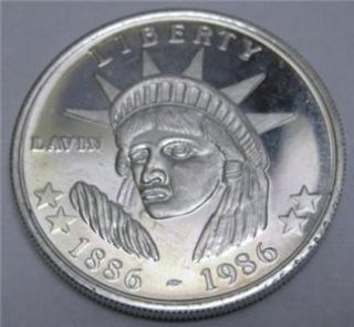 Lavin LIBERTY1886 1986 1oz 999 Fine Silver Round