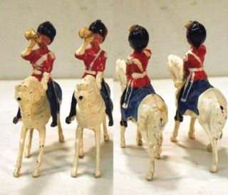 Hill Co Vintage Lead Mounted Scots Greys Trumpeters C 1930s Pre