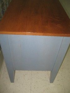 Ethan Allen Country Colors Denim Chairside Chest