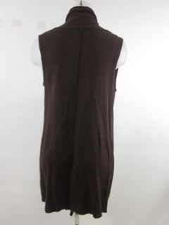 Laurie B Brown Duster Sleeveless Sweater Vest Sz M