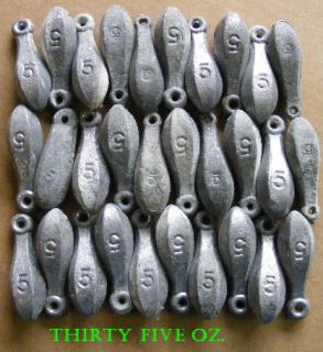 100 assorted Lead Fishing Sinkers (approx. 40 Lbs. total weight) 4 12