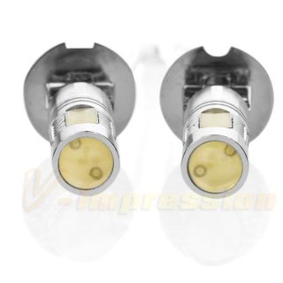 H3 High Power 7 5W 5 SMD White LED Projector Lens DRL Fog Lamp Head