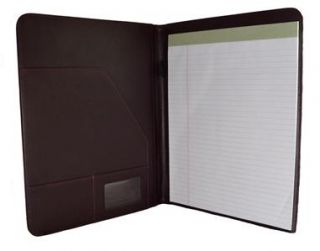 Brown Bonded Leather Padfolio   Notebook Portfolio for College Lawyer