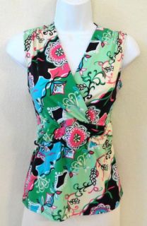 Susan Lawrence Large Crossover Ruched Empire Waist Bright Color