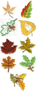 Mini Autumn Leaves Machine Embroidery Designs