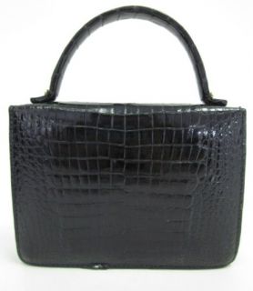 Lederer Black Crocodile Small Tote Bag Handbag