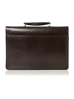 Linea Linea brown 2 gusset briefcase   