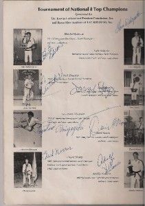 Bruce Lee Chuck Norris Autographed Signed Karate Program PSA