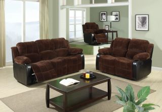 Reclining Leather Sofa Loveseat Chocolate Sofa Couch Living Room Sofa