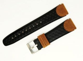 19mm Black Brown Leather Watch Band Fits Timex Expedition Watches