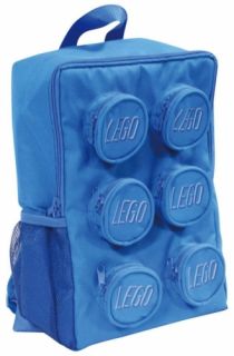 Lego Brick Shaped Blue School Bag Rucksack Backpack