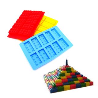 Colors Lego Style Bricks Chocolate Candy Mold Ice Cube Tray