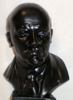 Russian Soviet Statue Lenin Bust Metal Figurine 1961