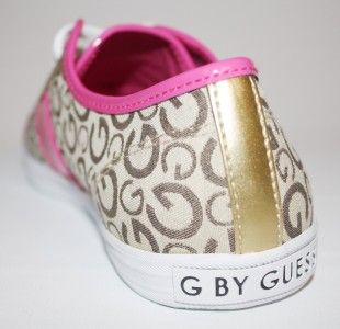 Womens Shoes G by Guess GG Leola Signature Sneakers Natural Multi