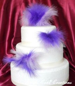 Just Feathers Cake Topper Set Wedding Birthday Anniversary Decoration