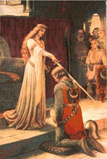 Medieval Knight Tapestry Accolade Leightons Painting