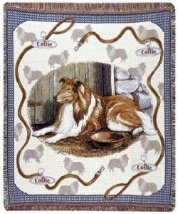 New Tapestry Throw of Rough Sable Collie 50x60 inches Benefitting