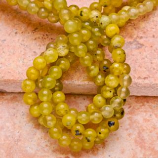 5mm Natural Lemon Jade Gemstone Round Beads Strand 15 2 3