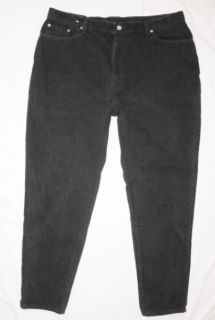 Womens Levis 550 Relaxed Fit Tapered Leg Black Jeans Plus Size 22W M
