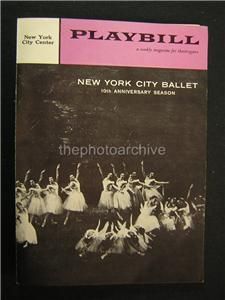 1958 Lotte Lenya New York City Ballet Autographed Signed Theatre