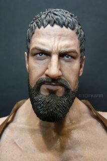 as King Leonidas by Hot Toys, including the beard and braided hair
