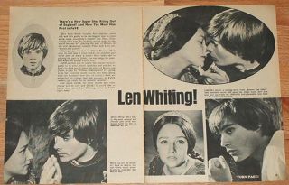 Leonard Len Whiting Mini Posters Pin Up clippings 1968 Romeo and