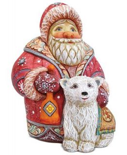 DeBrekht Christmas Figurine, Santa With Polar Bear