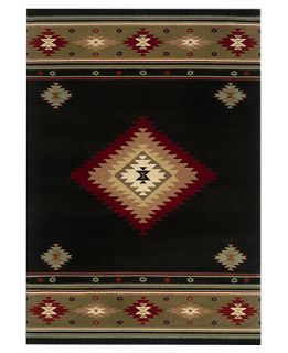 Sphinx Area Rug, St. Lawrence 087G Black/Tan 10 x 13   Rugs