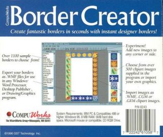 CD Create Custom Documents Frame Letter Sample Borders Clipart