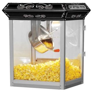 4oz Black Bar Table Top Popcorn Popper Maker Machine FT421CB